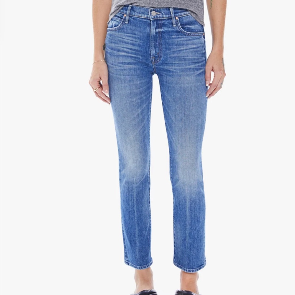 Mother jeans mid rise straight leg